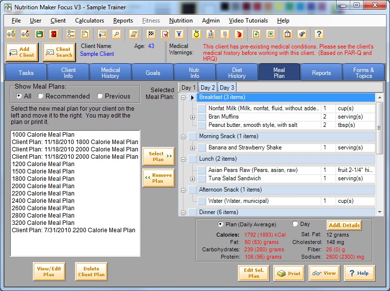 Nutrition Maker Focus Screen Shot 2